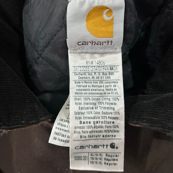 Carhartt Sandstone Quilted Lined Coveralls Womens XL (16/18) Insulated Workwear - Picture 9 of 10